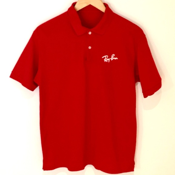 NWOT Ray-ban Red Short-Sleeved Polo Shirt - Picture 2 of 6